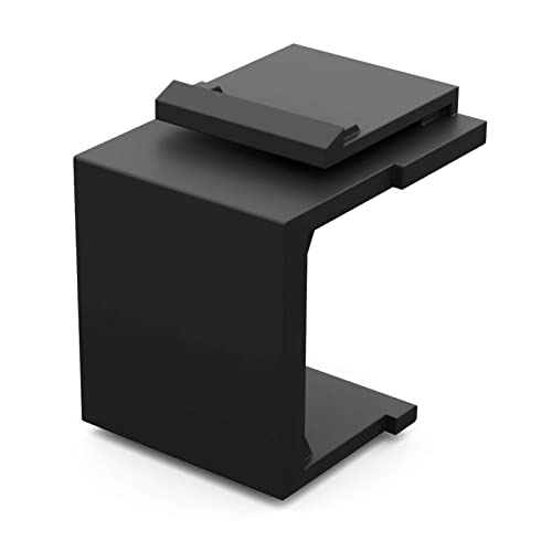 HB-DIGITAL Keystone Modul mit Staubschutz | Multimedia-Keystone für Patchpanel Netzwerkdose Keystone-Halterung Verbinder Adapter Kupplung Plug-&-Play schwarz von HB-DIGITAL