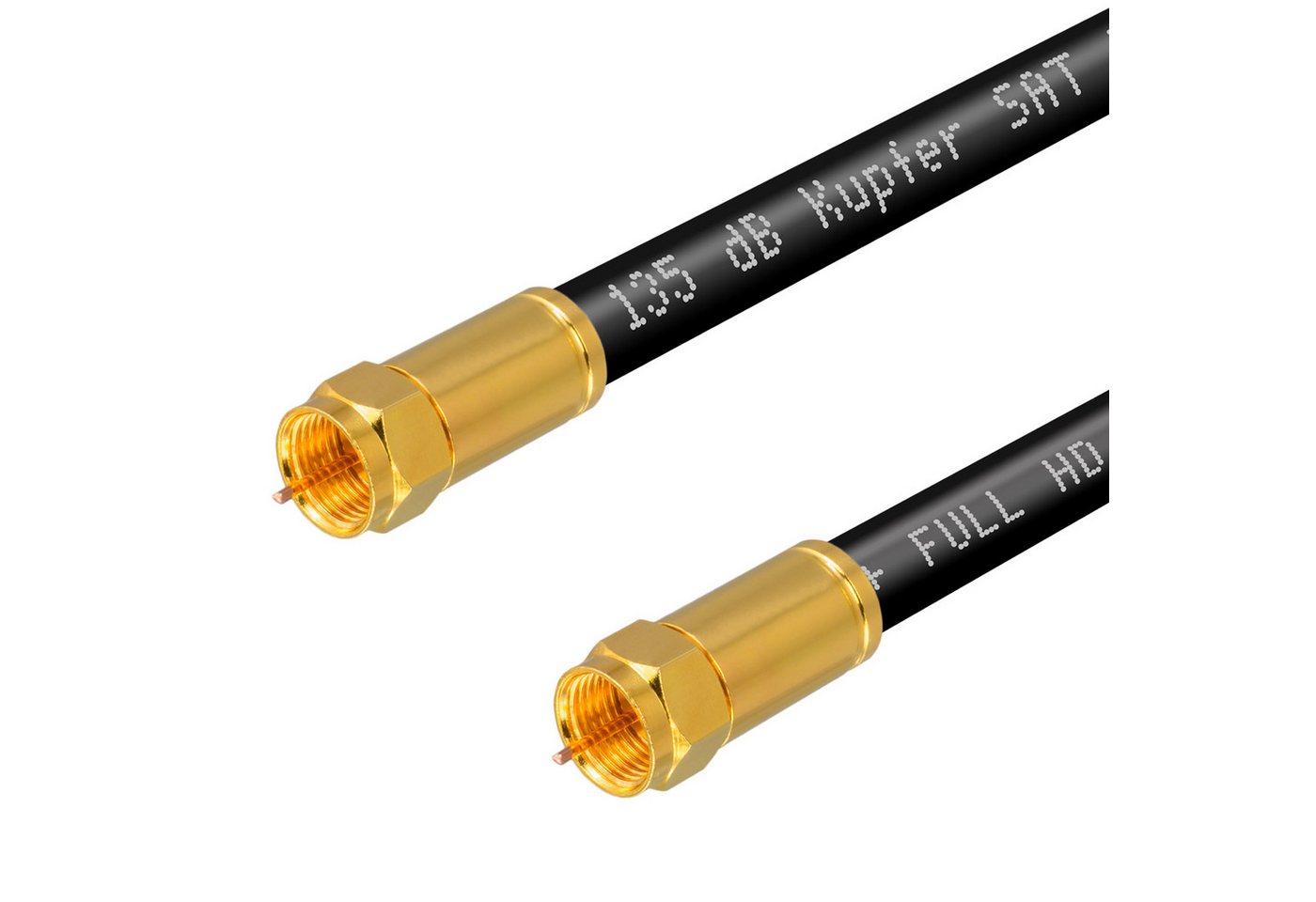 HB-DIGITAL SAT Anschlusskabel 135dB 5-Fach Reines Kupfer Kompressionssteckern SAT-Kabel, F-Kompressionsstecker, (500 cm) von HB-DIGITAL