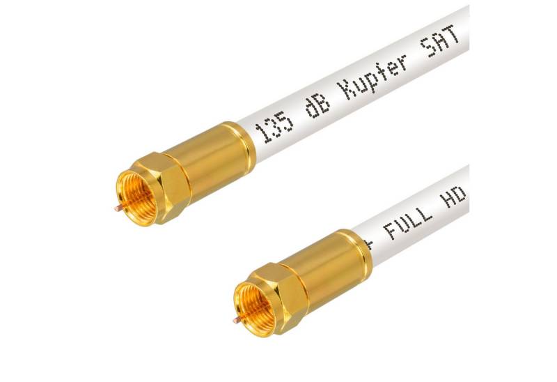 HB-DIGITAL SAT Anschlusskabel 135dB 5-Fach Reines Kupfer Kompressionssteckern SAT-Kabel, F-Kompressionsstecker, (500 cm) von HB-DIGITAL