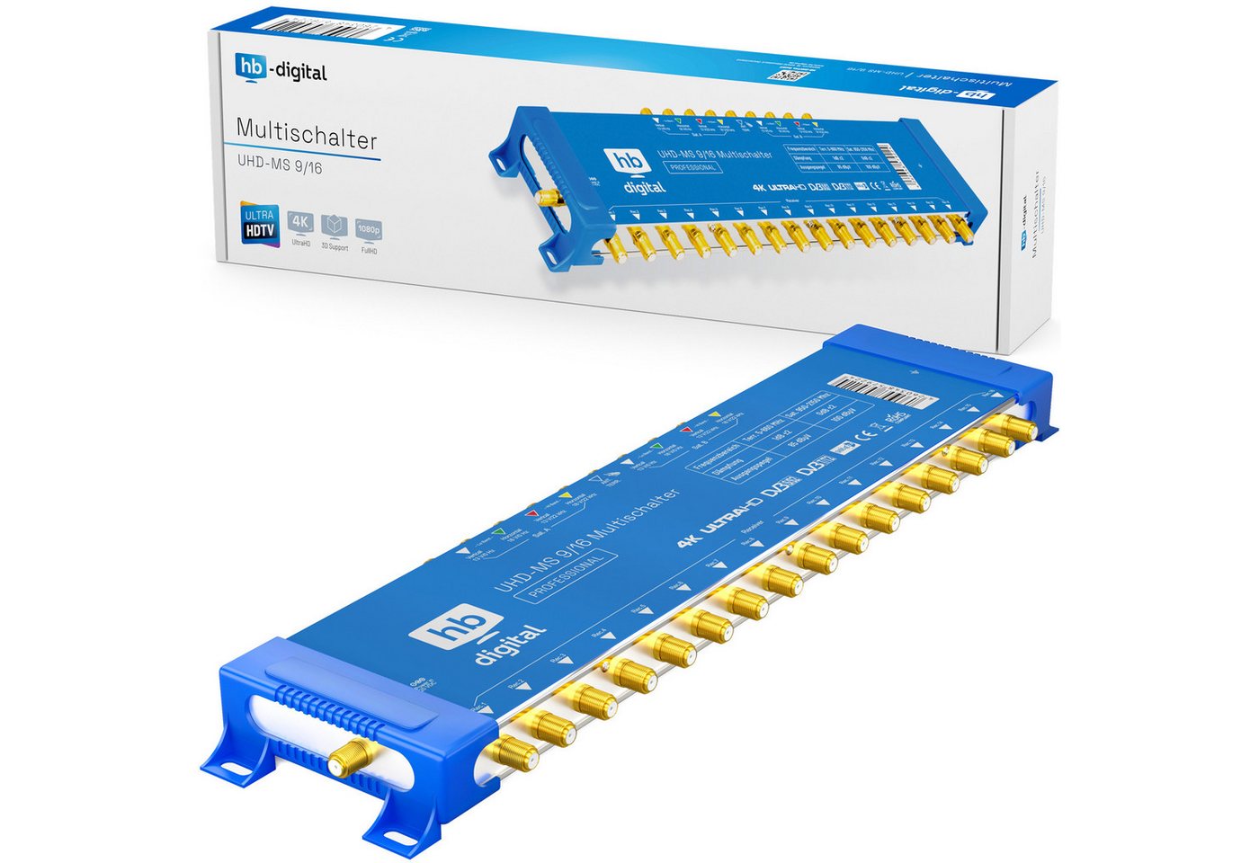 HB-DIGITAL SAT-Multischalter HB-DIGITAL Multischalter UHD-MS 9/16, Entwickelt für 2 x UNIVERSAL-QUATTRO-LNBFs HB-DIGITAL SAT-Multischalter HB-DIGITAL Multischalter UHD-MS 9/16, Entwickelt für 2 x UNIVERSAL-QUATTRO-LNBFs von HB-DIGITAL
