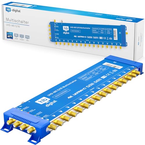 Multischalter pmse 5/16 HB-DIGITAL 1x SAT bis 16 x Teilnehmer/Receiver für Full HDTV 3D 4K UHD mit Netzteil Multischalter pmse 5/16 HB-DIGITAL 1x SAT bis 16 x Teilnehmer/Receiver für Full HDTV 3D 4K UHD mit Netzteil von HB-DIGITAL