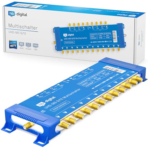 Multischalter pmse 9/12 HB-DIGITAL 2X SAT bis 12 x Teilnehmer/Receiver für Full HDTV 3D 4K UHD mit Netzteil Multischalter pmse 9/12 HB-DIGITAL 2X SAT bis 12 x Teilnehmer/Receiver für Full HDTV 3D 4K UHD mit Netzteil von HB-DIGITAL