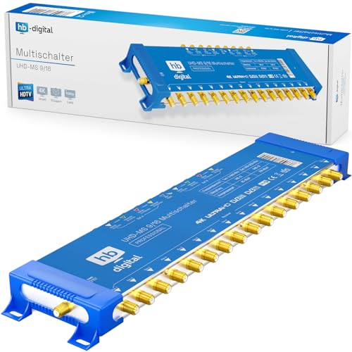 Multischalter pmse 9/16 HB-DIGITAL 2X SAT bis 16 x Teilnehmer/Receiver für Full HDTV 3D 4K UHD mit Netzteil Multischalter pmse 9/16 HB-DIGITAL 2X SAT bis 16 x Teilnehmer/Receiver für Full HDTV 3D 4K UHD mit Netzteil von HB-DIGITAL