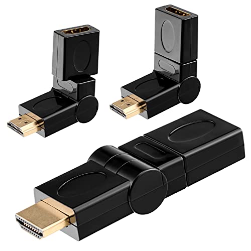 hb-digital HDMI Adapter HDMI-Stecker auf HDMI-Buchse Winkel Rotator vergoldet Konverter Kupplung Anschlussadapter Gbits qualitativ HD-Auflösung von HB-DIGITAL