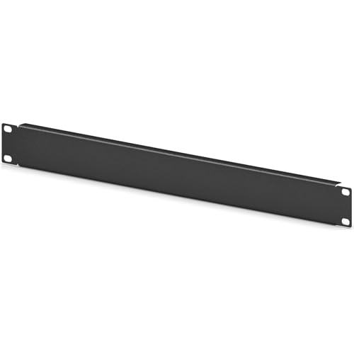 hb-digital Rackblende 19 Zoll 1HE für Serverschrank Netzwerkschränke Stahl schwarz Blindplatte - Serverrack Zubehör - Robustes Stahlblech Einfache Montage Stark & Staubfrei Schwarz von HB-DIGITAL