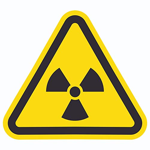 Achtung Radioaktive Strahlung Symbol Aufkleber Dreieck D30mm von HB-Druck