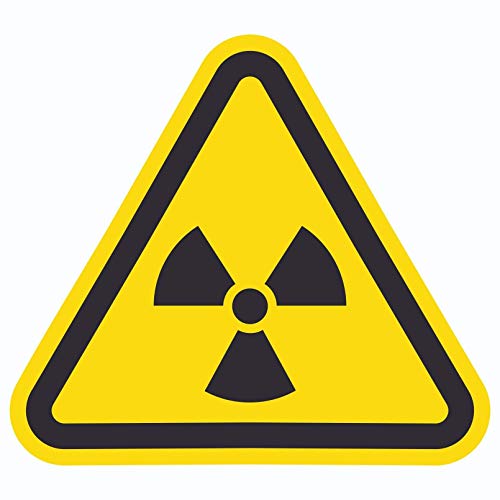 Achtung Radioaktive Strahlung Symbol Aufkleber Dreieck D30mm von HB-Druck