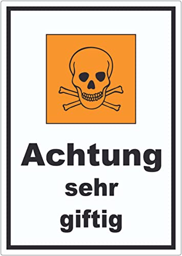 Aufkleber Gefahrensymbol sehr giftig Totenkopf A9 (37x52mm) von HB-Druck