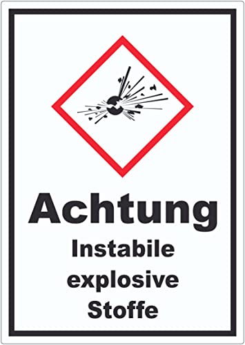 Aufkleber Instabile explosive Stoffe Explosion A4 (210x297mm) von HB-Druck