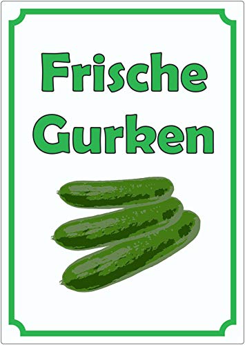 Frische Gurken Aufkleber Hochkant A9 (37x52mm) von HB-Druck