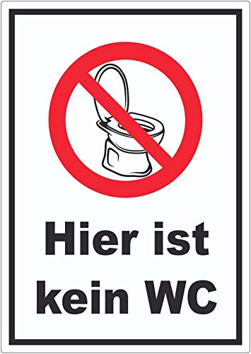 Hier ist kein WC Aufkleber A9 (37x52mm) von HB-Druck