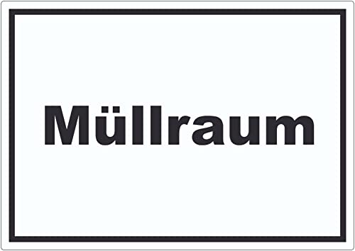 Müllraum Aufkleber mit Text Abfall Mülltrennung waagerecht A5 (148x210mm) von HB-Druck