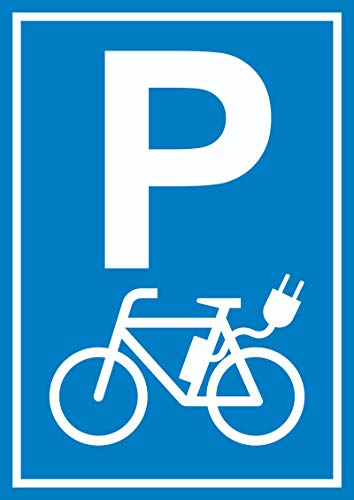 Parkplatz E-Bike Elektrorad Schild A4 (210x297mm) von HB-Druck