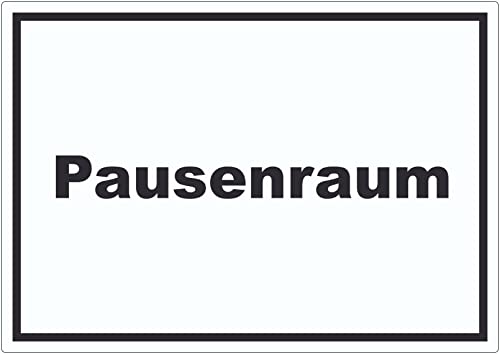 Pausenraum Aufkleber mit Text Pause Mittagspause waagerecht A6 (105x148mm) von HB-Druck