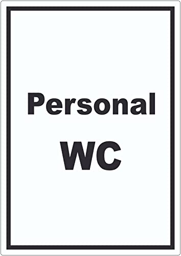 Personal WC Aufkleber mit Text hochkant A7 (74x105mm) von HB-Druck