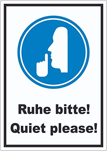 Ruhe bitte Quiet please Aufkleber A5 (148x210mm) von HB-Druck