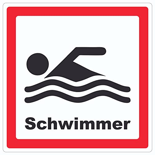 Schwimmer Aufkleber Quadrat 30x30mm von HB-Druck