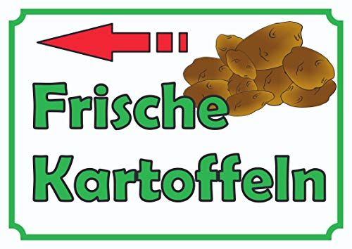 Verkaufsschild Schild Kartoffeln links A4 (210x297mm) von HB-Druck