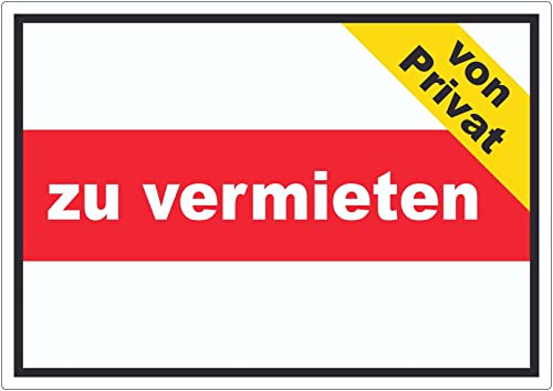 zu vermieten von privat Aufkleber mit Text Werbeaufkleber A4 (210x297mm) von HB-Druck