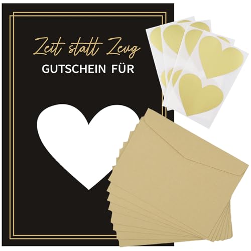 8 Set Gutscheine Zum Selber Ausfüllen mit Rubbelaufklebern und Umschlägen,Rubbellose Selber Machen,Zeit Schenken,Gutschein Selber Ausfüllen,Gutschein zum Freirubbeln,Gutschein Karte Zeit Schenken von HBERCAI