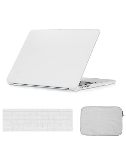 Hülle Kompatibel mit MacBook Pro 14 Zoll 2021/2023 A2442 A2779 M1/M2 Chip mit Touch ID, Plastik Hartschale Snap Case & Tastaturabdeckung & Tasche für MacBook Pro 14 Zoll, Klar von HBLX