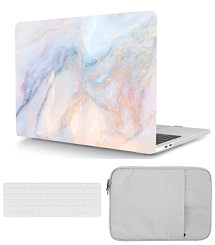 Hülle Kompatibel mit Neues MacBook Air 13 Zoll 2020 2019 2018 A1932 A2179 A2337 M1 mit Retina Display and Touch ID, Plastik Schützend Hartschale Snap Case & Tastaturabdeckung & Tasche, Hellrosa Marmor Hülle Kompatibel mit Neues MacBook Air 13 Zoll 2020 2019 2018 A1932 A2179 A2337 M1 mit Retina Display and Touch ID, Plastik Schützend Hartschale Snap Case & Tastaturabdeckung & Tasche, Hellrosa Marmor von HLAAJJX