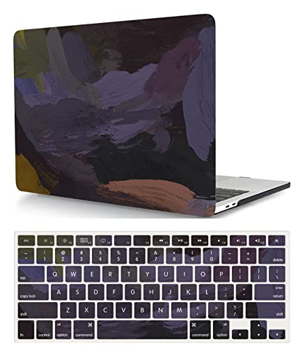 Laptop Hülle für MacBook Pro 13 Zoll Modell A1278 mit CD-ROM 2012 2011 2010 2009 2008 Freisetzung, Plastik Schützend Hartschale Case Cover & Tastaturschutz, Dunkles Graffiti von HBLX