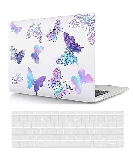 Laptop Hülle für MacBook Pro 13 Zoll Modell A1278 mit CD-ROM 2012 2011 2010 2009 2008 Freisetzung, Plastik Schützend Hartschale Case Cover & Tastaturschutz, Lila Schmetterling Laptop Hülle für MacBook Pro 13 Zoll Modell A1278 mit CD-ROM 2012 2011 2010 2009 2008 Freisetzung, Plastik Schützend Hartschale Case Cover & Tastaturschutz, Lila Schmetterling von HBLX