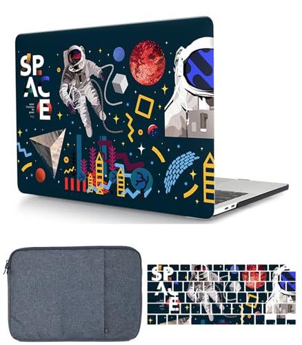 Laptop Hülle für Neues MacBook Air 13,6 Zoll Modell A2681 M2 2022 Freisetzung mit Liquid Retina Display Touch ID, Plastik Schützend Hartschale Case Cover & Tastaturschutz & Tasche, Astronaut von HBLX
