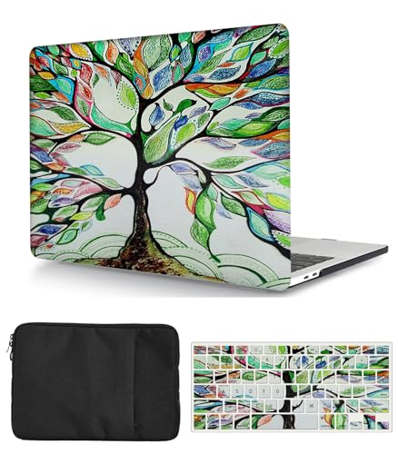 Laptop Hülle für Neues MacBook Air 13,6 Zoll Modell A2681 M2 2022 Freisetzung mit Liquid Retina Display Touch ID, Plastik Schützend Hartschale Case Cover & Tastaturschutz & Tasche, Bunter Baum Laptop Hülle für Neues MacBook Air 13,6 Zoll Modell A2681 M2 2022 Freisetzung mit Liquid Retina Display Touch ID, Plastik Schützend Hartschale Case Cover & Tastaturschutz & Tasche, Bunter Baum von HLAAJJX