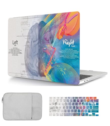 Laptop Hülle für Neues MacBook Air 13 Zoll A1932 A2179 A2337 M1 mit Retina Display and Touch ID 2020 2019 2018, Plastik Schützend Hartschale Case Cover & Tastaturschutz & Tasche, Gehirn von HBLX