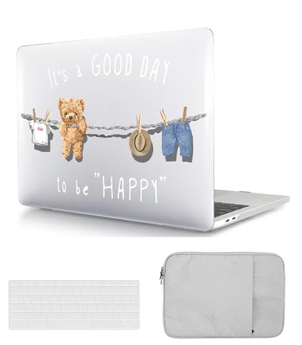 Laptop Hülle für Neues MacBook Air 15 Zoll A2941 M2 Chip 2023 Freisetzung mit Liquid Retina Display und Touch ID, Plastik Schützend Hartschale Case Cover & Tastaturschutz & Tasche, Wäscheleine von HBLX