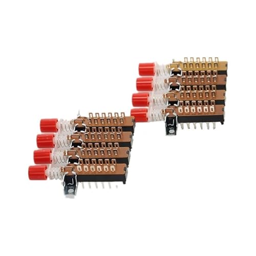 4P2T 4 Rows Interlock Push Button Knob Piano Key Switch 2 Pcs 4P2T 4 Rows Interlock Push Button Knob Piano Key Switch 2 Pcs von HBTSPJNT