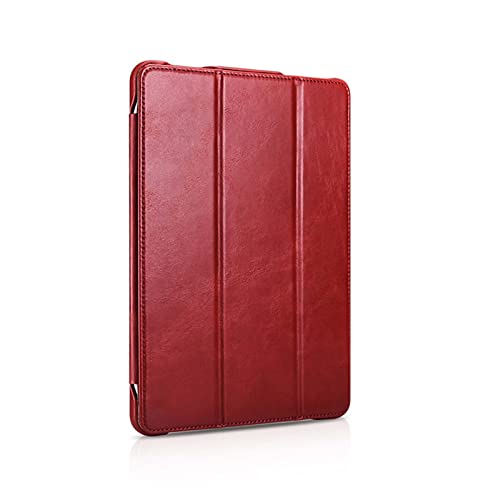 HBYLEE Folio-Tablet-Hülle, für Apple iPad Pro 12,9 Zoll 2022, echtes Leder, Kratzfest, atmungsaktiv, Flip-Cover, seitliche Öffnung, unterstützt Penci I Adsorptionsladung, Rot HBYLEE Folio-Tablet-Hülle, für Apple iPad Pro 12,9 Zoll 2022, echtes Leder, Kratzfest, atmungsaktiv, Flip-Cover, seitliche Öffnung, unterstützt Penci I Adsorptionsladung, Rot von HBYLEE