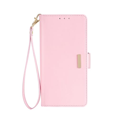 HBYLEE Klapphülle für Google Pixel 9 Pro/9 Pro XL/9, Mode Geldbörse Handyhülle mit Kartenfach Ständer Stoßfeste Leder Hülle,Rosa,9 Pro XL 6.8 '' von HBYLEE
