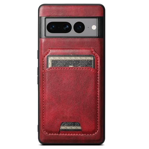 HBYLEE Magnetisch Hülle für Google Pixel 9 Pro/9 Pro XL/9, Abnehmbare Brieftasche Leder Handyhülle mit Kartenfach Klapp Ständer Schutzhülle,Rot,9 6.3'' von HBYLEE