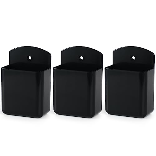 3-Pcs Wandhalterung Fernbedienung Halterung TV Controller Halter Selbstklebender Marker Halter, Stift Halter Behälter für Home Office Schule (Schwarz) von HCLRW