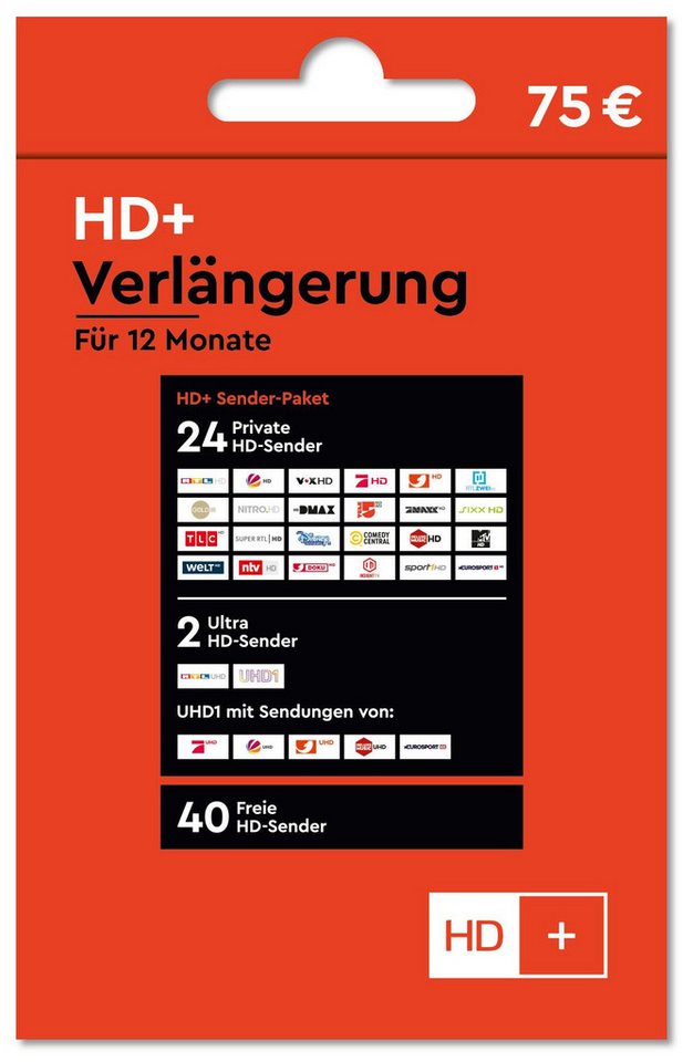 HD Plus HD+ Verlängerung für 12 Monate HD+ HD+-Modul HD Plus HD+ Verlängerung für 12 Monate HD+ HD+-Modul von HD Plus