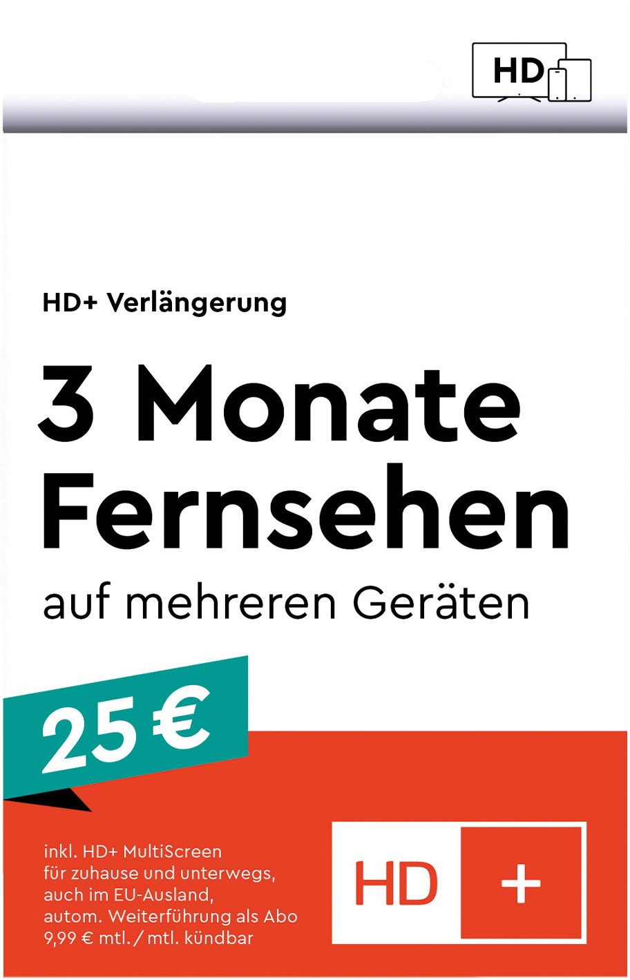 Verlängerung (3 Monate) inkl. HD+ MultiScreen von HD+