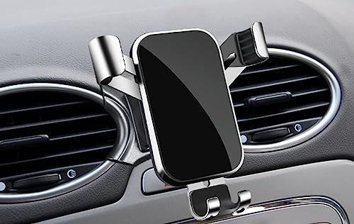 HDAJDWA Handyhalterung Auto für Ford Classic Focus 2005-2011, 360° Drehbar KFZ Auto Handyhalterung, Stabile Handyhalter fürs Auto, rutschfest Autotelefonhalterung,B Silver von HDAJDWA