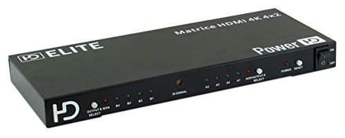 HDElite Matrice HDMI 4x2 ModŠle Professionnel - 4 entr‚es et 2 sorties HDMI - Full HD 1080p et 3D Active/Passive von HDElite