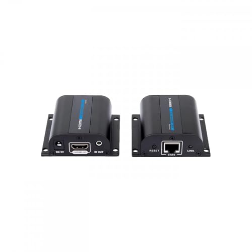 Neoteck HDMI Extender mit IR Verlängerung 60M HDMI Repeater 1080P 3D HDMI Ethernet Netzwerk Extender über einziges RJ45 Cat6 Cat7 Kabel für PC DVD Sky HD Box PS3 PS4 Satellite Box usw von HDElite