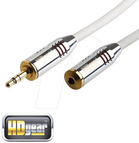 HDG AC0110-030 - Audio Kabel, 3,5 mm Stereo Klinkenstecker auf Kupplung, 3 m von HDGEAR