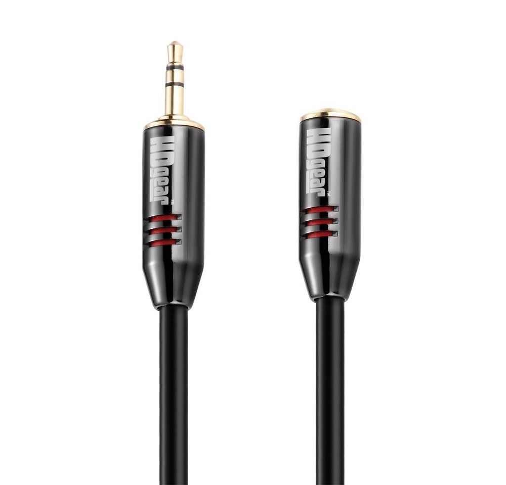 HDGear HDGear - Premium Klinken Verlängerung 3,5mm Stereo 1,50m schwarz Audio-Kabel von HDGear