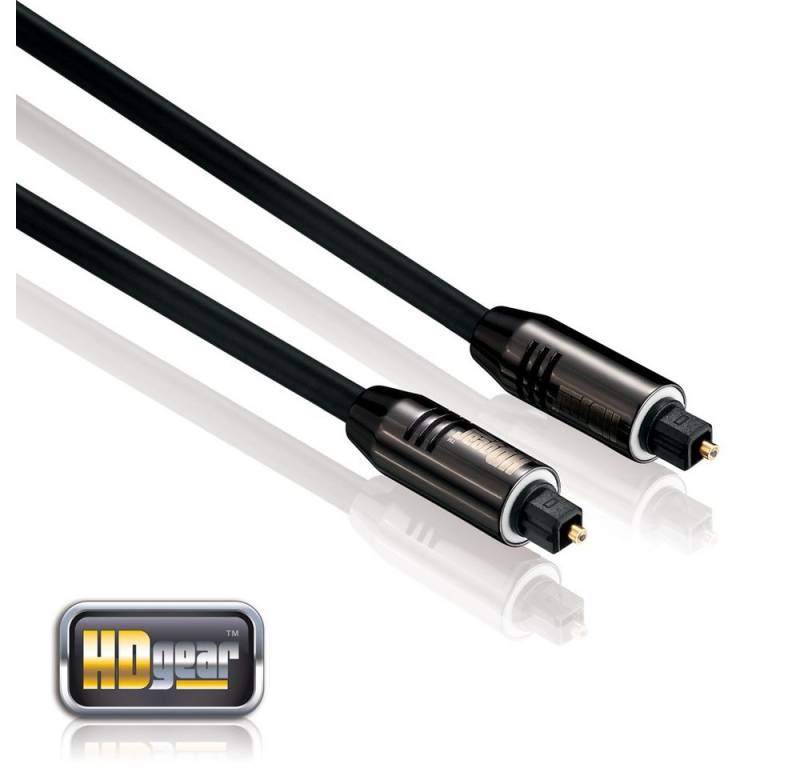 HDGear HDGear TC0040 Toslink Kabel 10,0 m Metall-Stecker vergoldet schwarz Audio-Kabel von HDGear