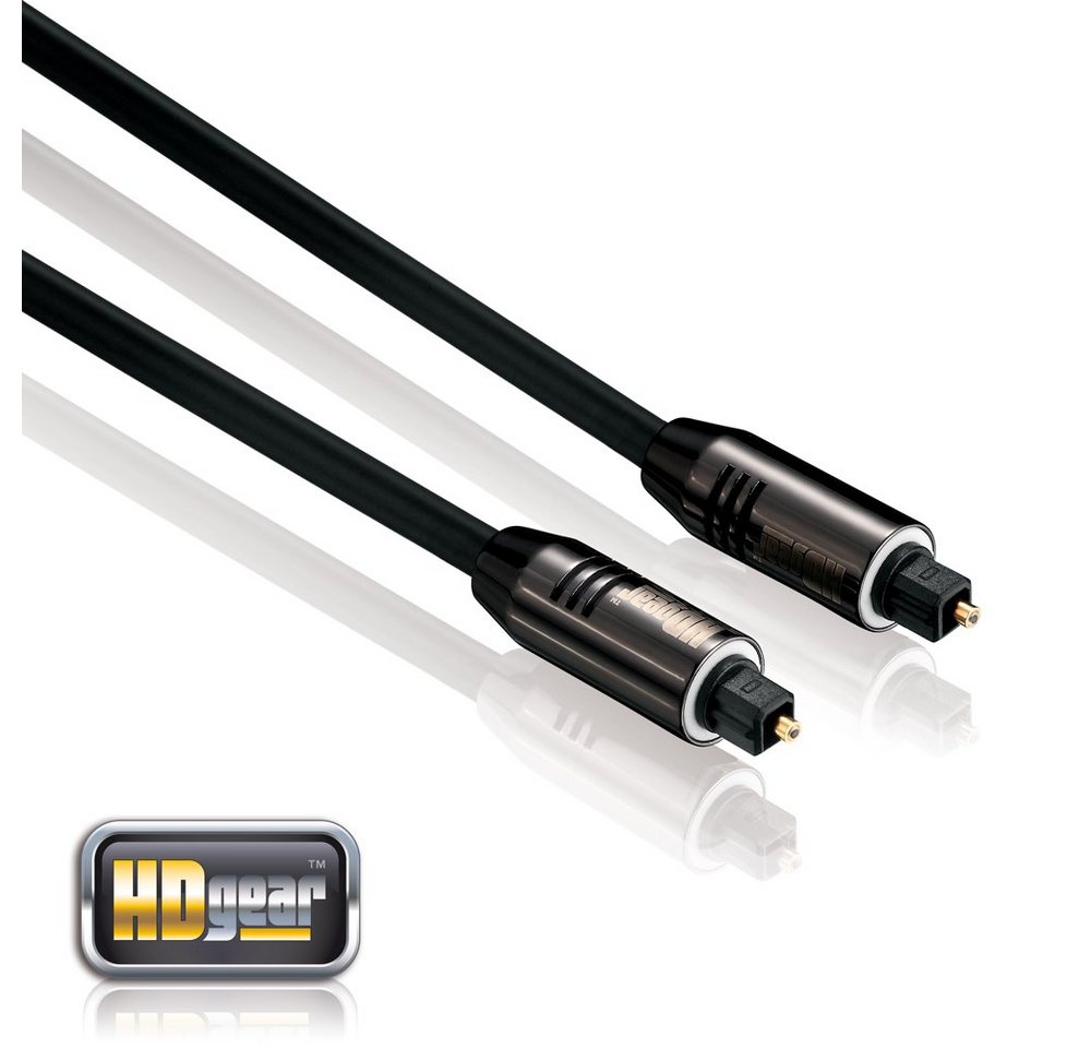 HDGear HDGear TC0040 Toslink Kabel 2,0 m Metall-Stecker vergoldet schwarz Audio-Kabel von HDGear