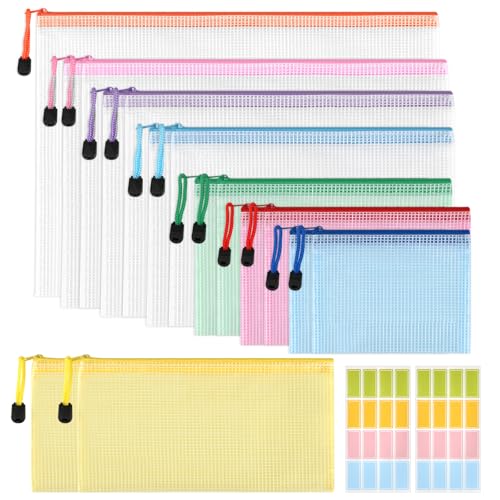 15 Stück PVC-Material Dokumententasche, Dokumententasche A4/A5/A6/B4/B5/B6/B8/Rechnungen mit Etiketten, Farbenfrohe Wasserdichte Dokumententaschen für Dokumente, Kosmetika 15 Stück PVC-Material Dokumententasche, Dokumententasche A4/A5/A6/B4/B5/B6/B8/Rechnungen mit Etiketten, Farbenfrohe Wasserdichte Dokumententaschen für Dokumente, Kosmetika von HDHGXUJRD