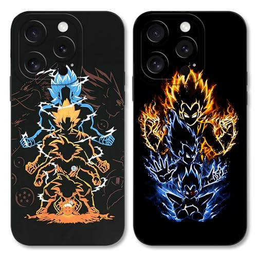 2 Stück Handyhülle für Apple iPhone 13 Pro Max Hülle 6.7 Zoll, Anime DragonBall DBZ Saiyan Guko mit Muster Designs Manga Mädchen Junge Case Schutz Schutzhülle Stoßfest TPU Weich Ultra Dünn Cover 2 Stück Handyhülle für Apple iPhone 13 Pro Max Hülle 6.7 Zoll, Anime DragonBall DBZ Saiyan Guko mit Muster Designs Manga Mädchen Junge Case Schutz Schutzhülle Stoßfest TPU Weich Ultra Dünn Cover von HDIJDY