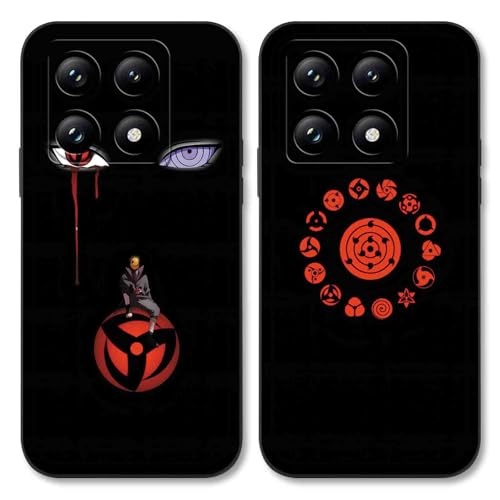 2 Stück Handyhülle für Xiaomi 14T Pro Hülle 6.67'', Phone Case Anime Naruto Akatsuki mit Muster Designs Manga Mädchen Junge Schutz Schutzhülle Stoßfest TPU Weich Ultra Dünn Cover Überlegener Schutz von HDIJDY