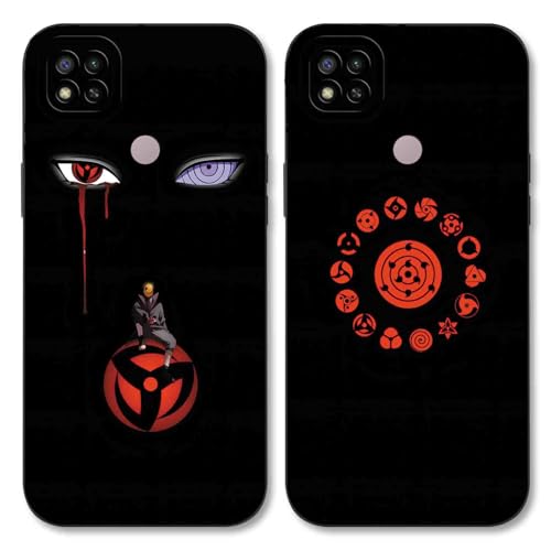 2 Stück Handyhülle für Xiaomi Redmi 9C(4G)/Redmi 9C NFC Hülle 6.53 Zoll, Phone Case Anime Naruto Akatsuki mit Muster Designs Manga Mädchen Junge Schutz Schutzhülle Stoßfest TPU Weich Ultra Dünn Cover von HDIJDY